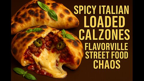 Spicy Italian Loaded Calzones – FlavorVille Street Food Chaos