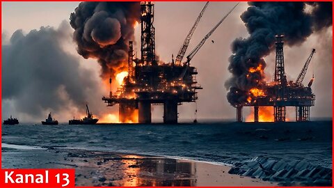 Ukrainian landing ships attack and seize Russian gas rigs in the Black Sea
