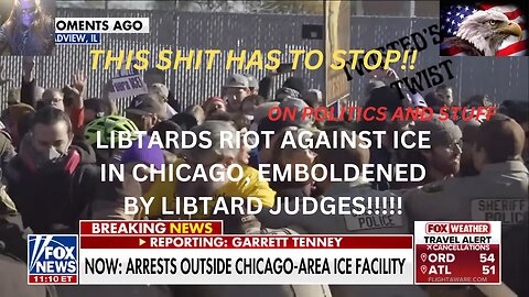 BREAKING: liberal retard riot mob charges police outside Chicago-area ICE facility