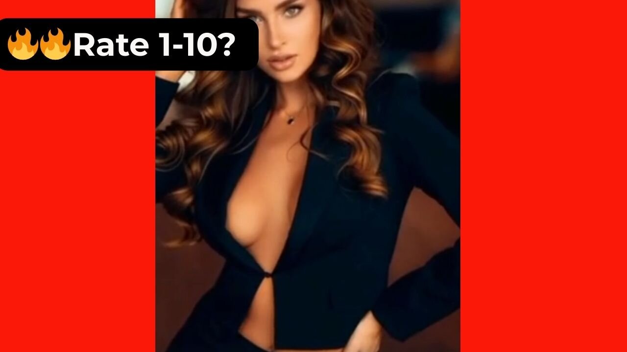 🔥 Rate Her Chest in This Black Top 1-10? 😍 Supermodel 4K