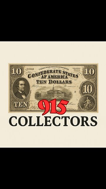 1864 Confederate 5 and 10 Dollar Bills. #915collectors #banknotes #numista #collection