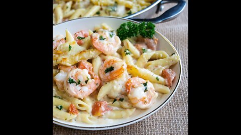 Garlic Shrimp Alfredo Bake Recipe