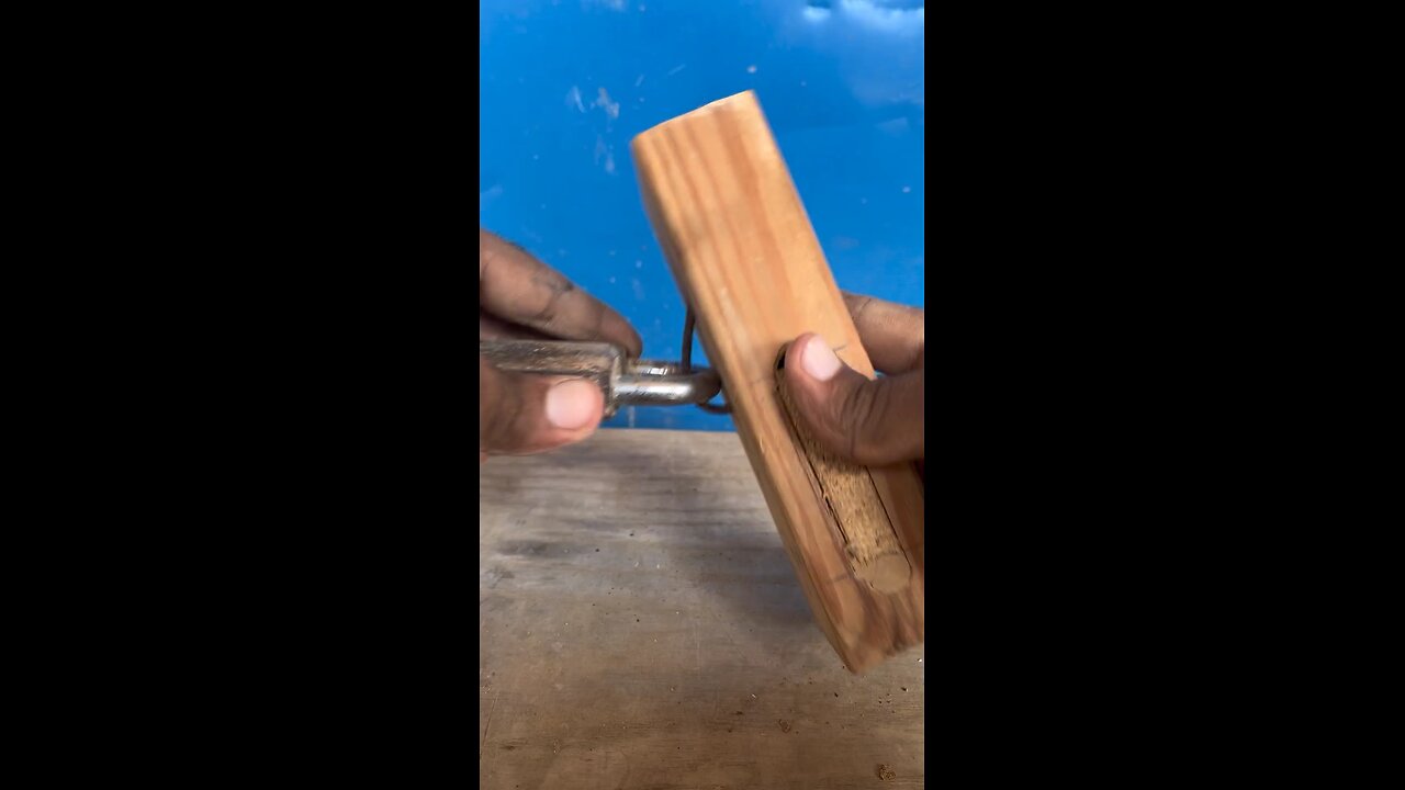 genius way to connect lock to wood