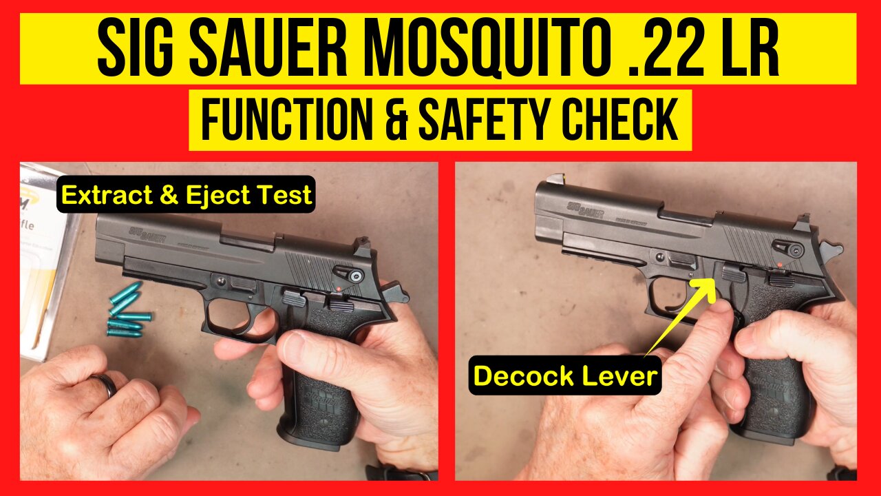 Sig Sauer Mosquito Function & Safety Check. Be Safe!