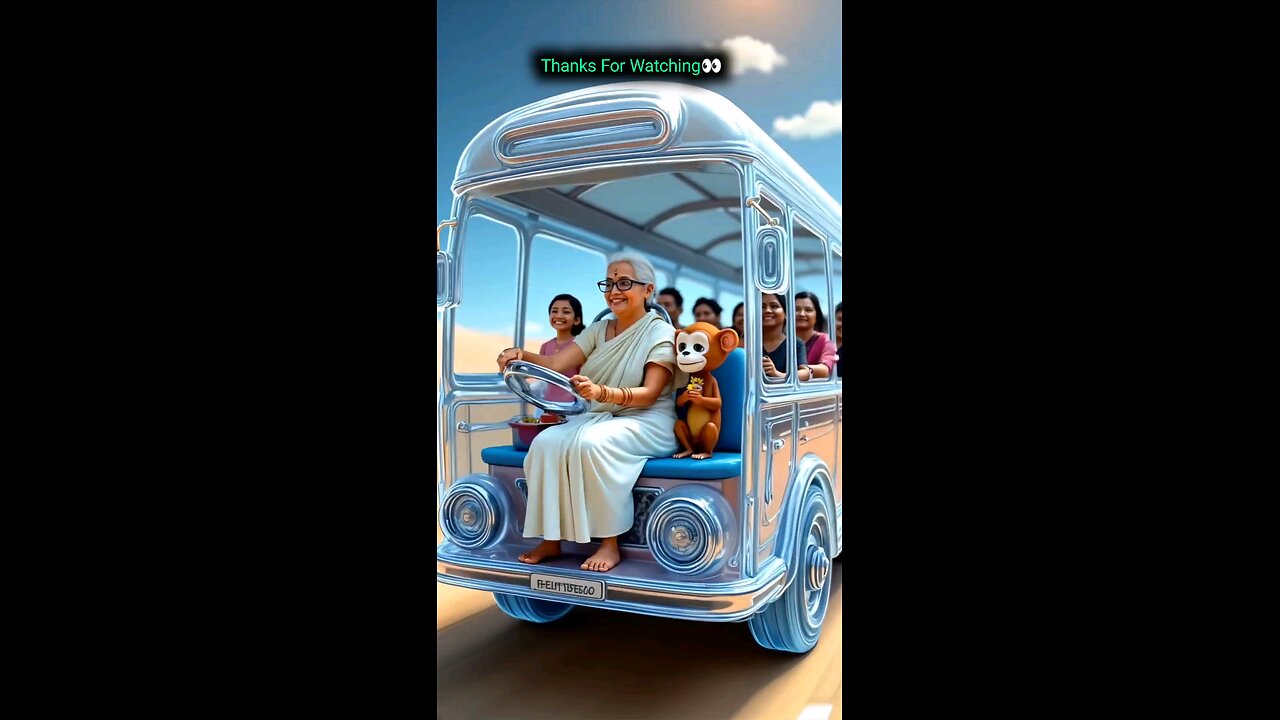 Grandma and the monkey build an ice bus 🚍🧊 but fate decided otherwise 😭 #ai #grandmother #bus