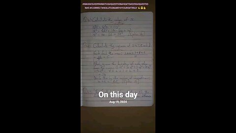 Exam question solutions that I posted #onthisday last year ☺️😇