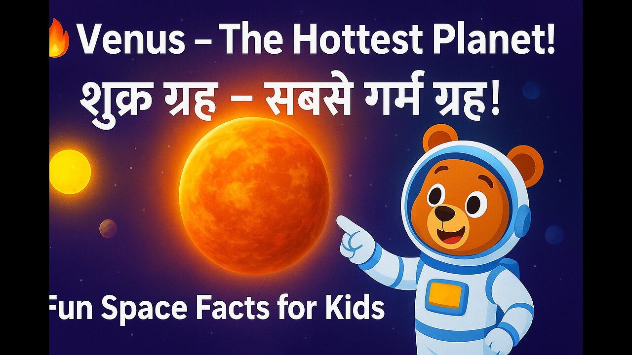 Venus – The Hottest Planet! | Solar System for Kids | Curious Cub 🚀🌋