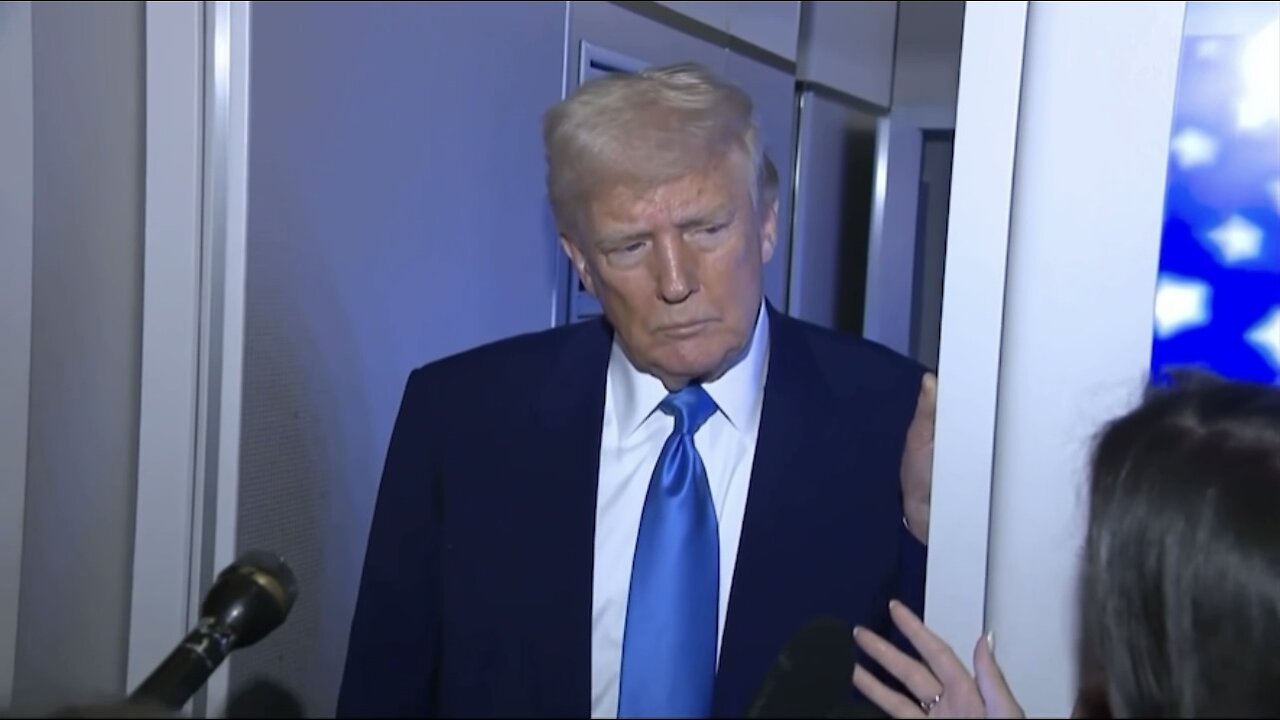 President Trump Takes Questions Aboard AF1 Back to White House (04/06/25)