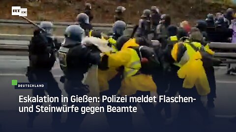 Eskalation in Gießen: Polizei meldet Flaschen- und Steinwürfe gegen Beamte