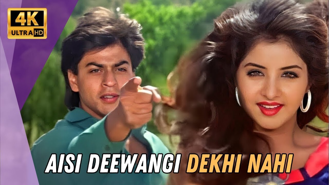 Aisi Deewangi Dekhi Nahi Kahi | Deewana Song | Shah Rukh Khan | Divya Bharti |