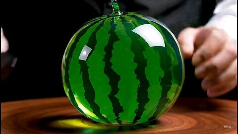 Cutting Glass Watermeleon - Google Veo 3