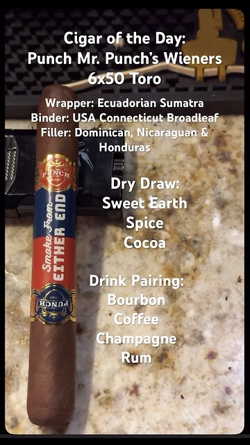 Mr. Punch’s Wiener’s (Punch) 6x50 Toro # Shorts #Short #CigarOfTheDay #Review #BBQ #FathersDay