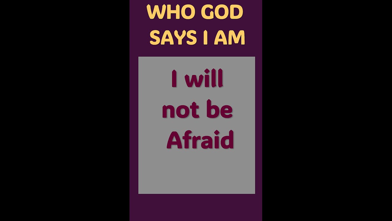 I WILL NOT BE AFRAID #wordofgod #fear #afraid #worry #Jesus #wisdom #God #power #love #selfcontrol