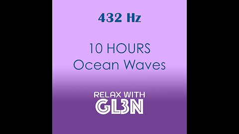 10 Hours Ocean Waves + Meditation Music VI | relaxwithgl3n | No Ads, Black Screen