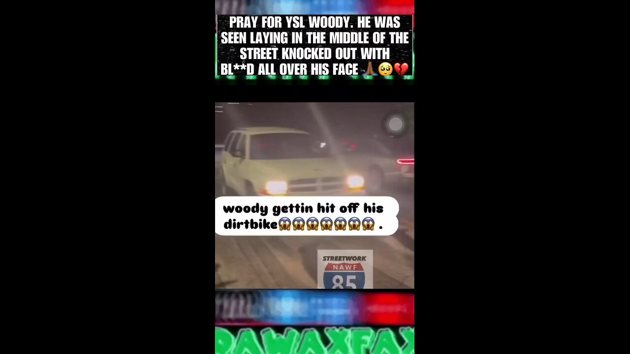 Lil woody gets into motorcycle accident . He is responsive and in the hospital #yslwoody #ysl #young