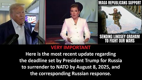 Here is the most recent update regarding the deadline set by President Trump for Russia to surrender to WOKE NATO HOMOSEXUALS by August 8, 2025, and the corresponding Russian response.