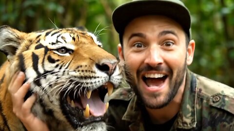 Unbelievable! A Hunter Becomes Friends with a Wild Tiger.