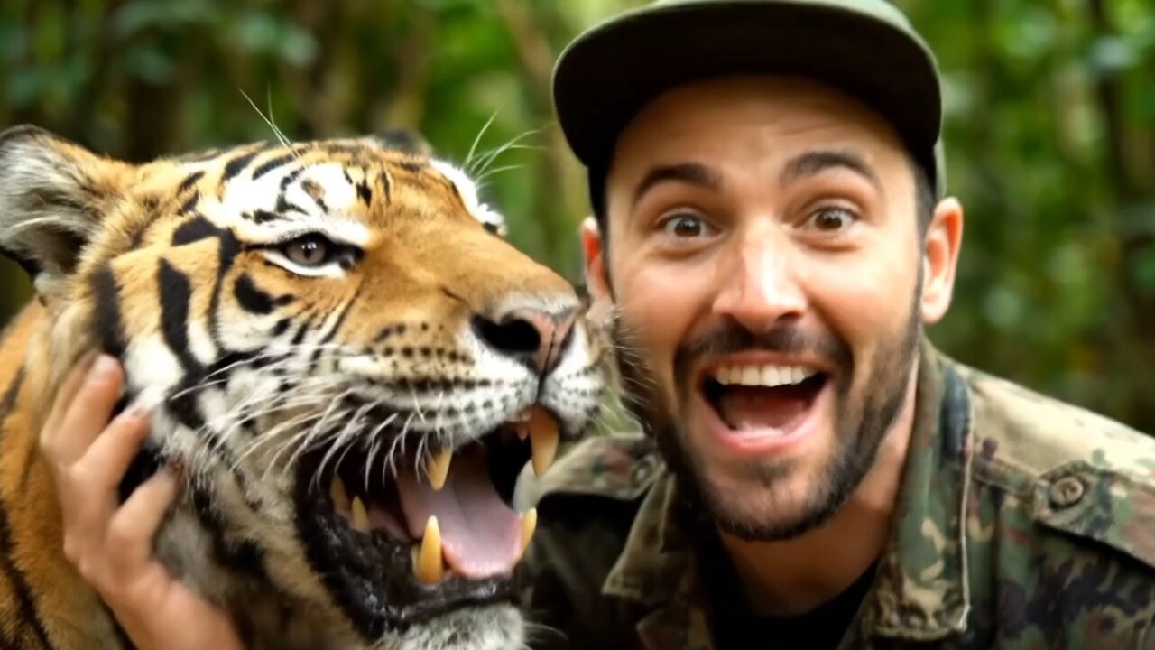 Unbelievable! A Hunter Becomes Friends with a Wild Tiger.
