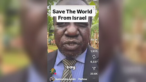 African leader claims that the genocides being committed across Africa are being sponsored by Israel