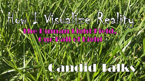 Candid Talks 006 🌿How I Visualize Reality Part 1 | The Human Light Field, Our Ball of Light #insight