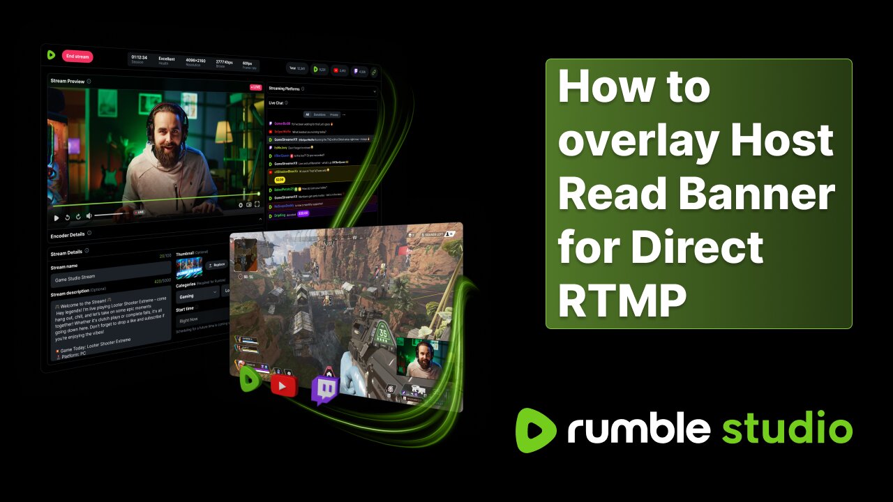 How to Overlay an Ad Banner for Rumble Studio Direct RTMP Host Reads