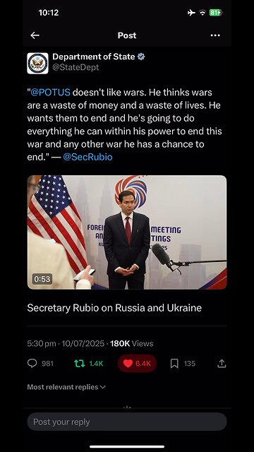 Department of State Marco Rubio