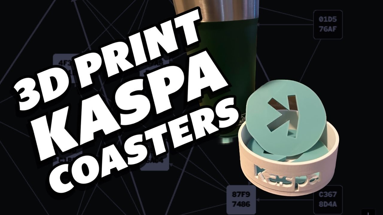 How to 3D Print Kaspa Coasters. Support Kaspa Currency! #Kaspa #crypto #3dprinting
