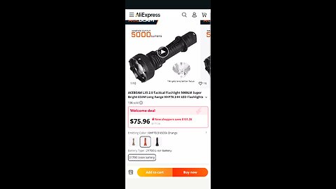 AliExpress FlashLight Sale