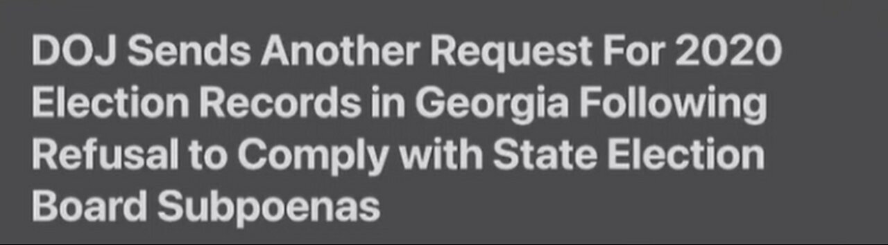 Ed Martin / DOJ Give Fulton County GA 15 Days To Show US The 2020 Ballots.