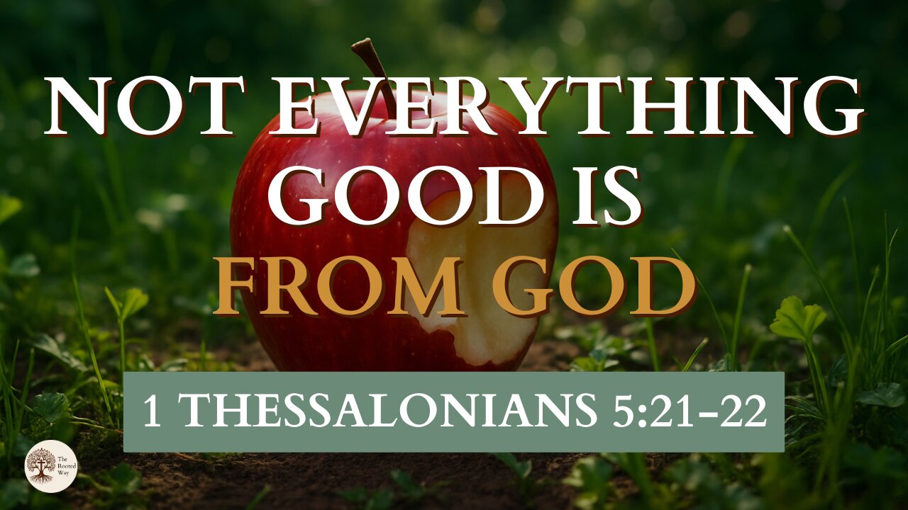 Not Everything Good Is From God | 1 Thessalonians 5:21-22
