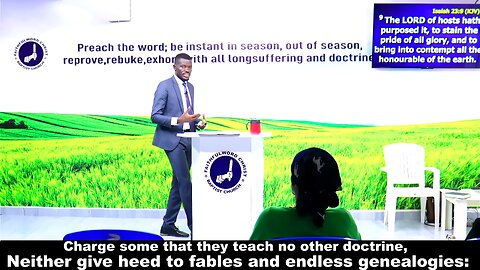 Charge some that they teach no other doctrine, Neither give heed to fables and endless genealogies: