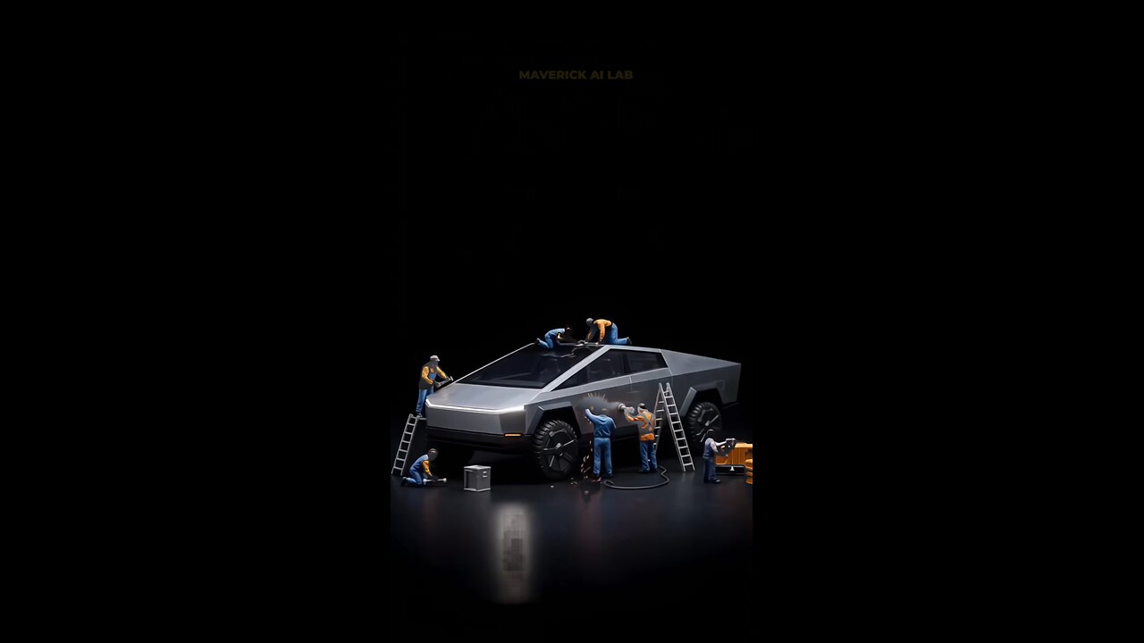 Tiny Man wirk on Cyber Truck