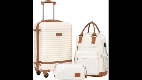 Coolife Suitcase Set 3 Piece Luggage Set Carry On Travel Luggage