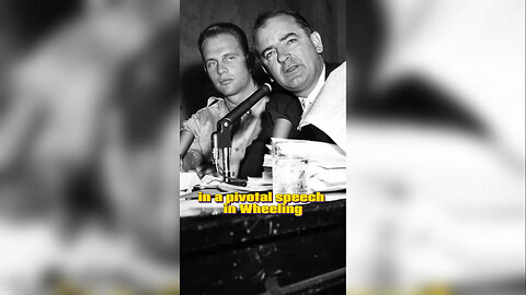 Wheeling WV, 1950: McCarthy says the State Dept is Full of Communists-all recordings since destroyed