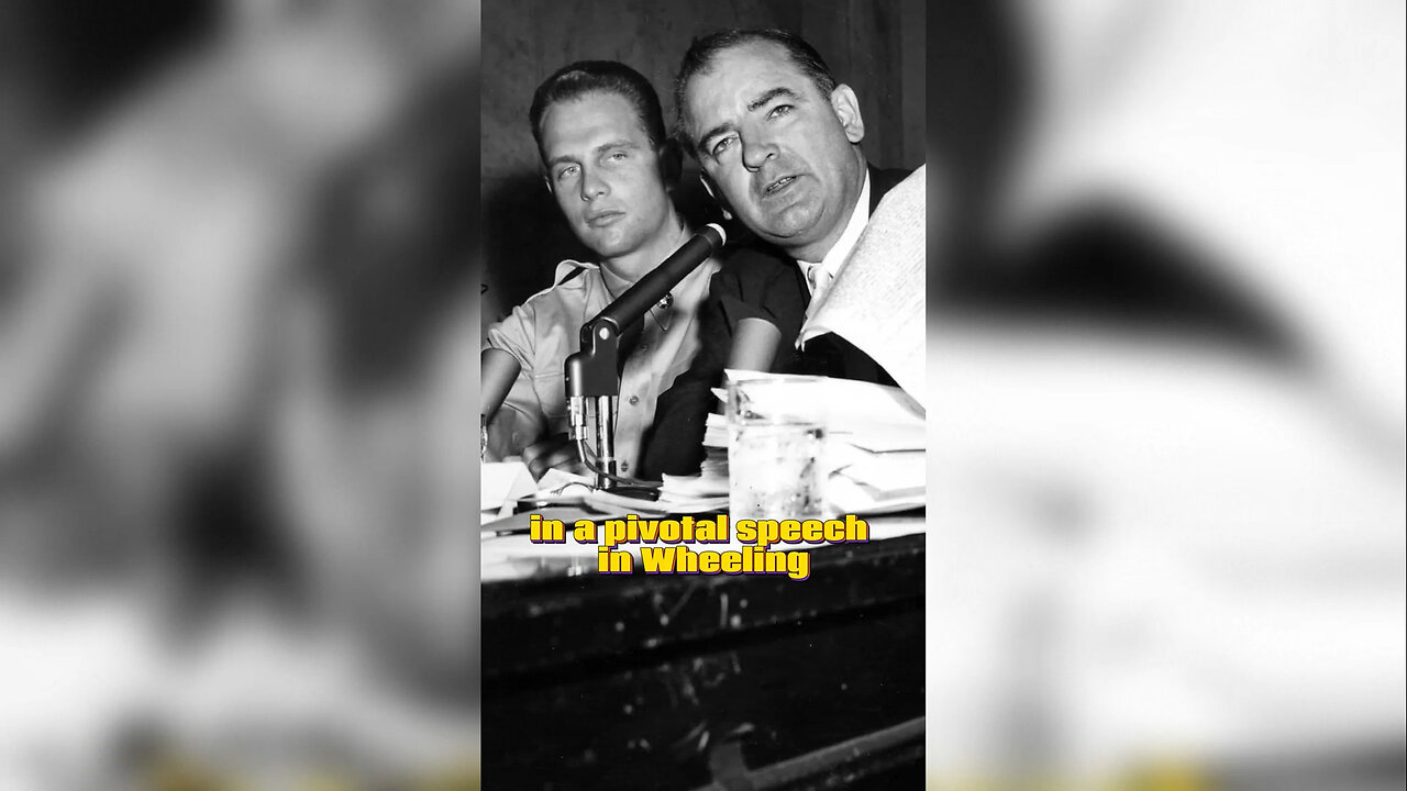 Wheeling WV, 1950: McCarthy says the State Dept is Full of Communists-all recordings since destroyed
