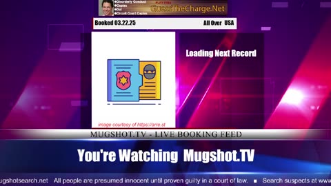 Mugshot TV - Live Arrest Booking Video Stream