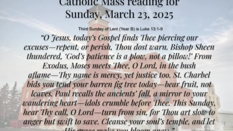 Mass Reading Reflection for Sunday, March 23, 2025