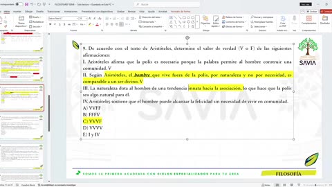 SAVIA REPASO 2025 - 2 | Semana 08 | Filosofía