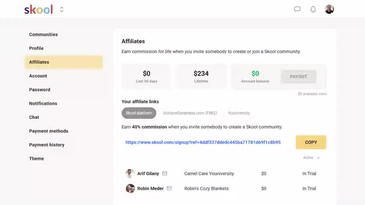 Skool Affiliate Members Needed Please