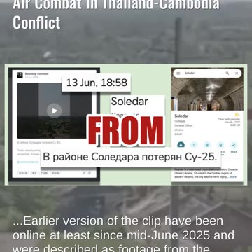 Fact Check: Video Does NOT Show Fighter Jet Being Shot Down In Thailand-Cambodia Conflict