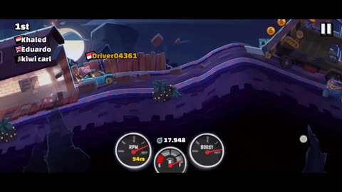 Night drive cup hill climb racing