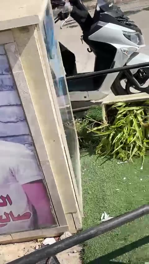 Jabal Abu Dheir, Jenin | Israeli occupation forces tore down banners honoring fallen Palestinians and spray-painted their faces with the Star of Moloch, desecrating their memory.