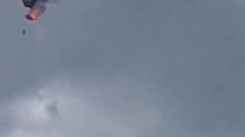 Man falls from the basket of a hot air balloon after it caught on fire in Zacatecas, Mexico.