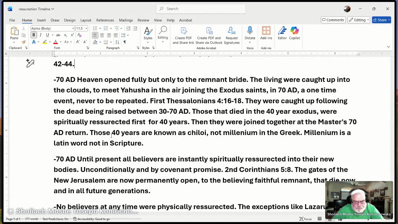 The Correct Scriptural Ressurection Timeline Pt. 33 English Only