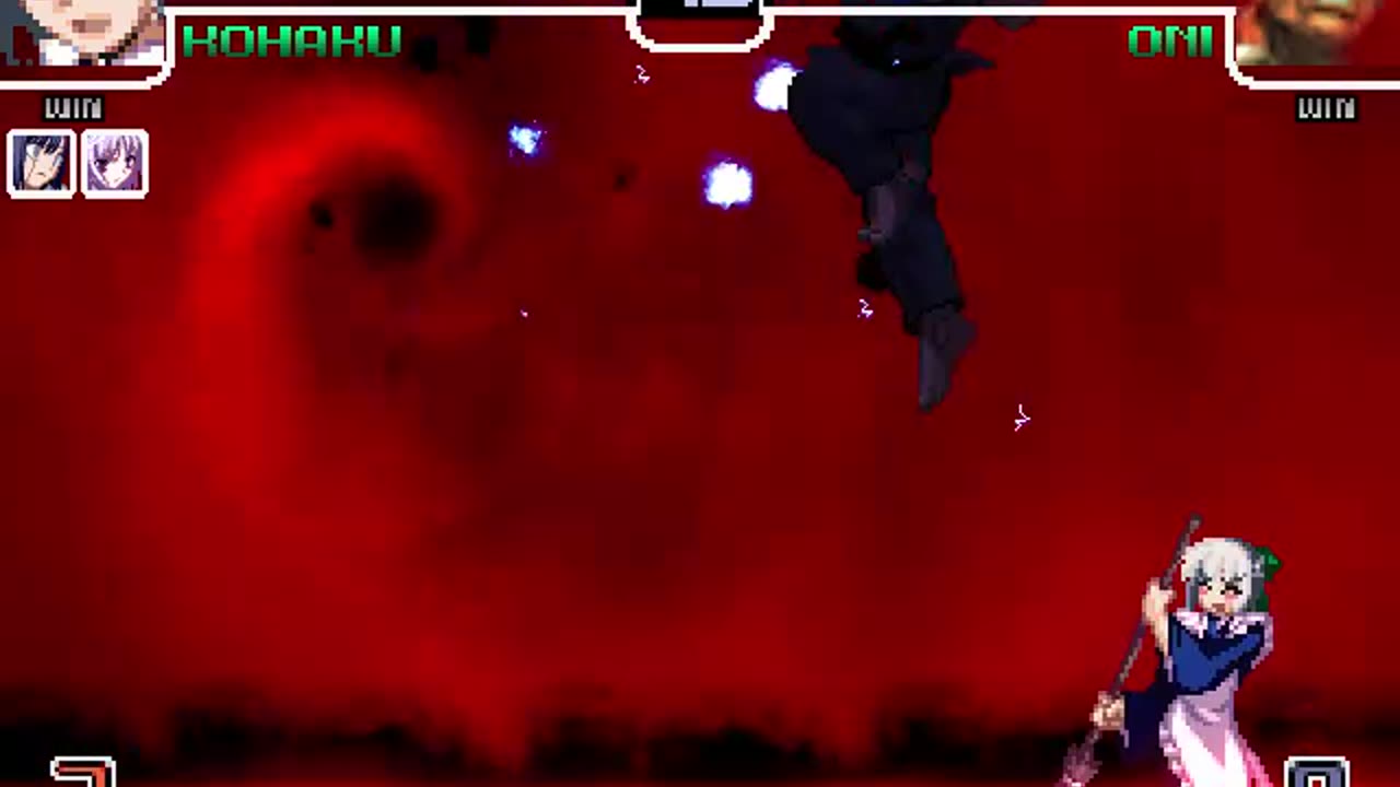 Hisui, Kohaku, and Mech Hisui (Me) vs Oni