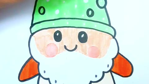 🧙‍♂️✨ How to draw a Kawaii Chubby Gnome • Soft Cozy Holiday Vibes 🎄❄️