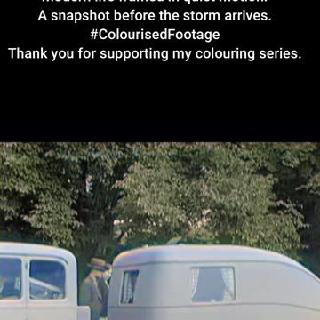 1937 City Life Commuters and Streets in Motion #ColourisedHistory