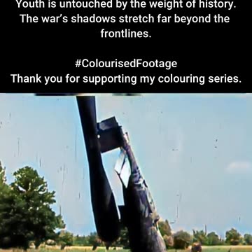 The Silent Threat Girl Examines Unexploded V1 Rocket #ColourisedHistory