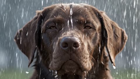 Asmr rain with dog