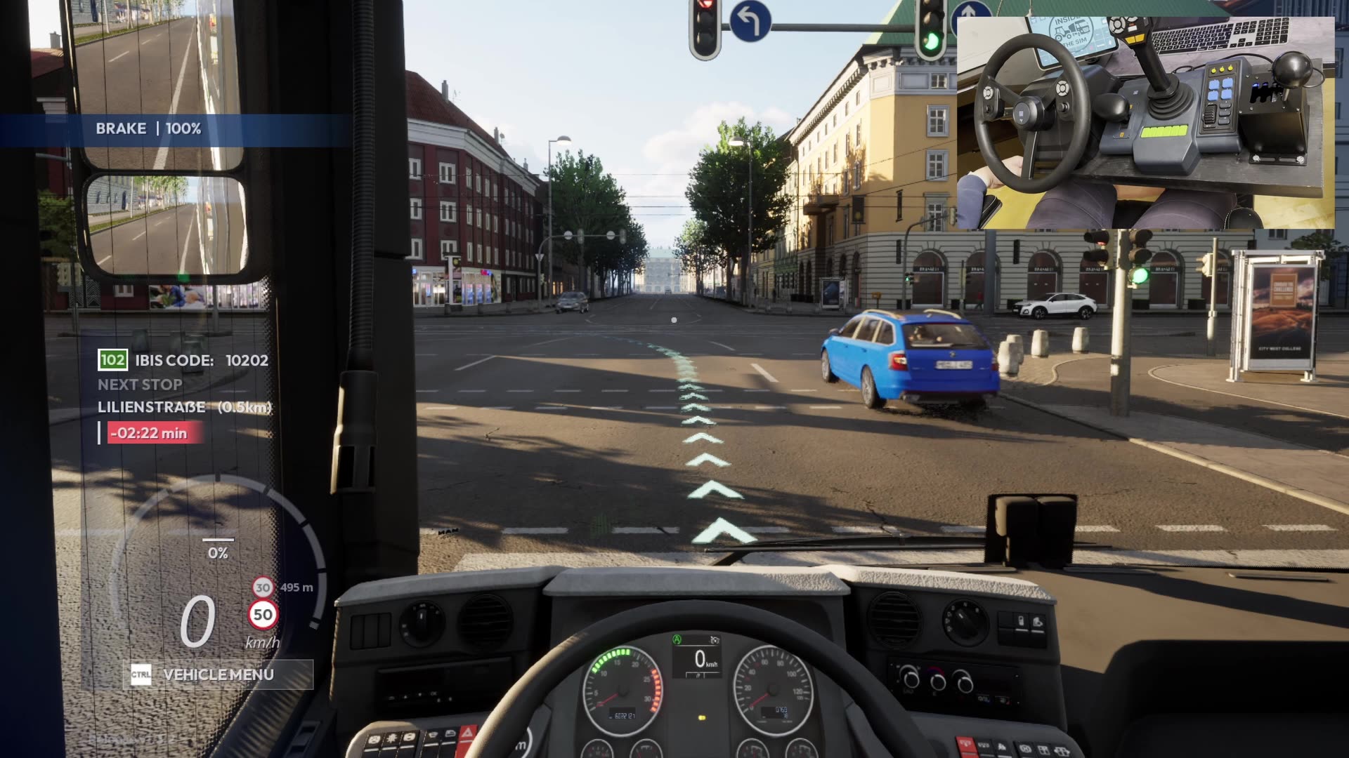 City Transport Simulator - Line 102 | First day as a European bus driver | Wheel cam